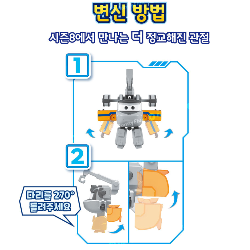 출동 슈퍼윙스 일렉트릭 히어로즈 변신 마티 로봇 남자아이 장난감 스티커 세트 선물 - 상세 이미지 4