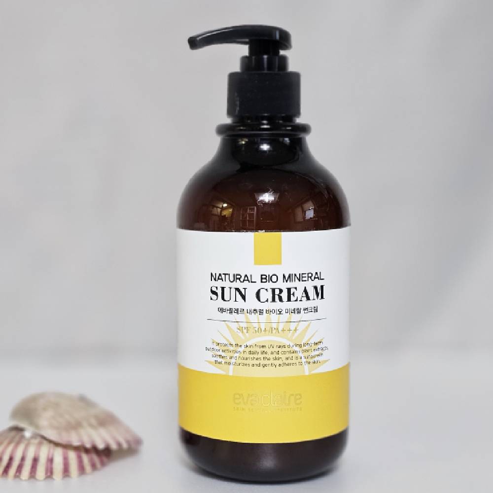 에바끌레르 자외선 기능성화장품 내추럴 바이오 미네랄 썬크림 SPF50+(500ml ) - 상품 이미지