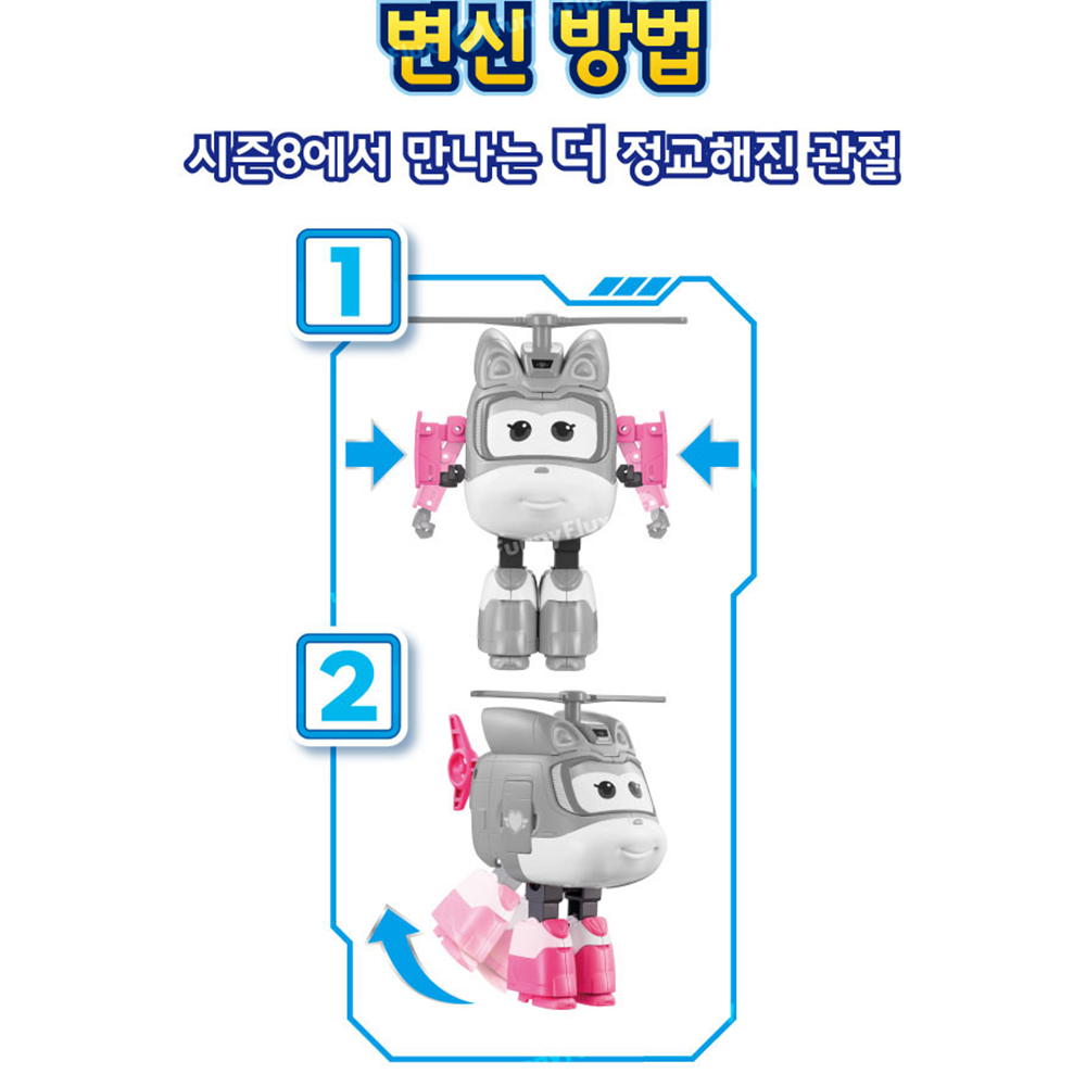 출동 슈퍼윙스 일렉트릭 히어로즈 변신 아리 로봇 남자아이 장난감 크리스마스 선물 스티커세트 - 상세 이미지 4