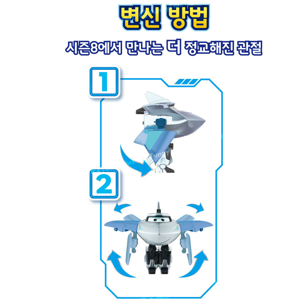 출동 슈퍼윙스 일렉트릭 히어로즈 변신 트레버 로봇 남자아이 장난감 선물 스티커 세트 - 상세 이미지 4