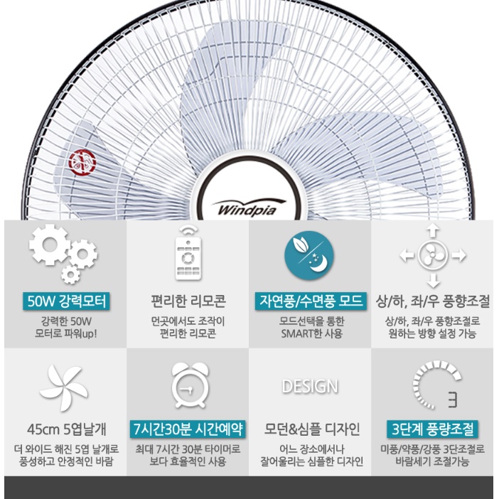 18인치 리모콘 벽걸이 선풍기 업소용 벽 선풍기 사무실 벽걸이용 선풍기 - 상세 이미지 2