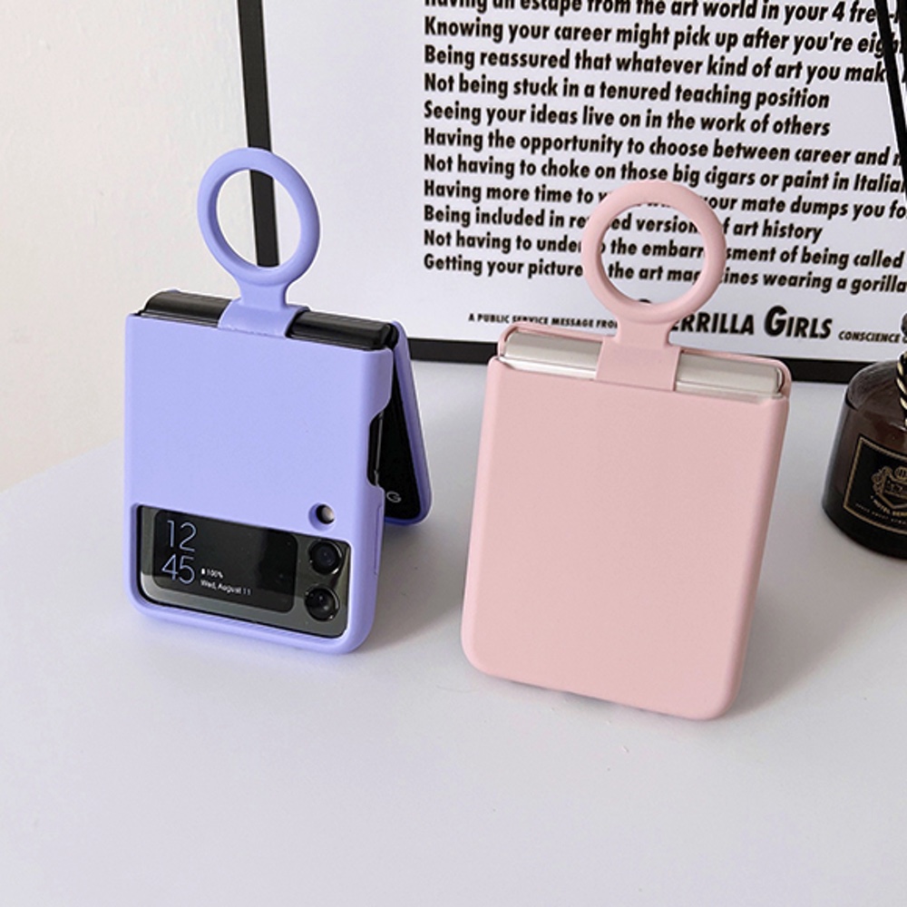 갤럭시 플립 케이스 실리콘 링 퍼플, 갤럭시Z 플립3 - 상품 이미지