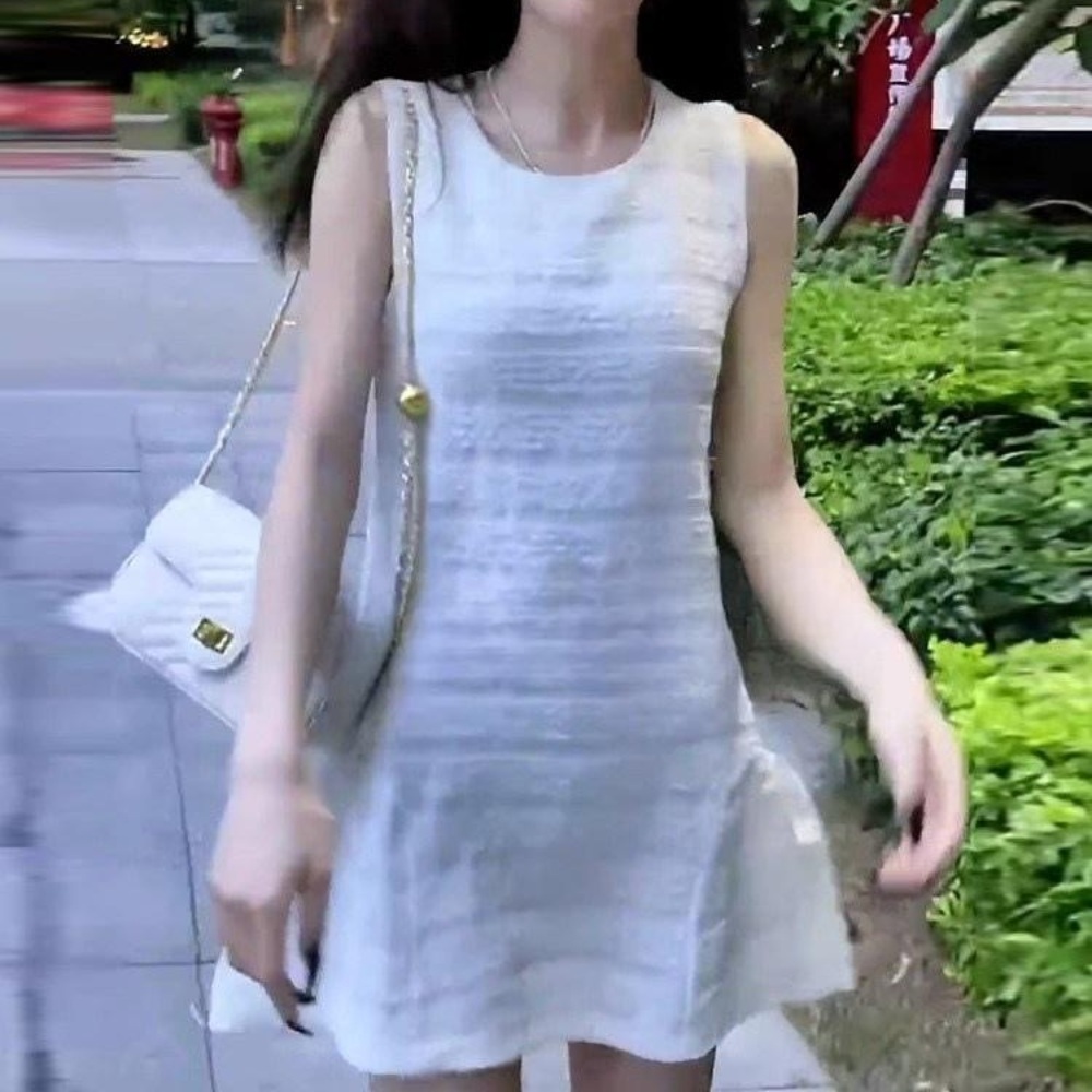 제니공항패션 제니 블랙원피스 슬림핏 린넨 옷 패션 의상 세번째 결혼 윤해영 - 메인 이미지