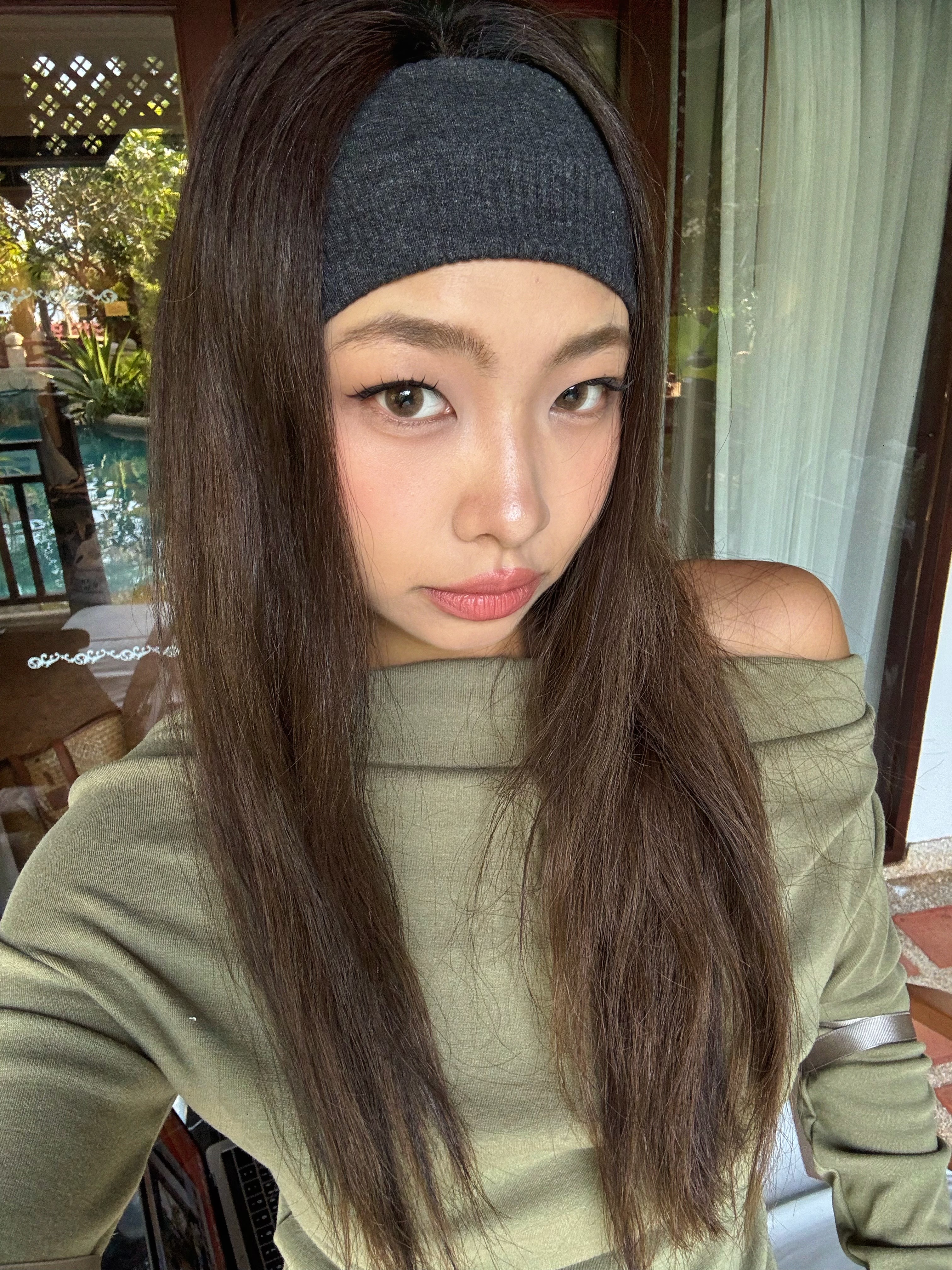 [당일출고/묶음할인] 골지 와이드 헤어밴드 (y2k 원마일웨어 트레이닝룩 여름 바캉스 휴양지룩) 상세 이미지 3