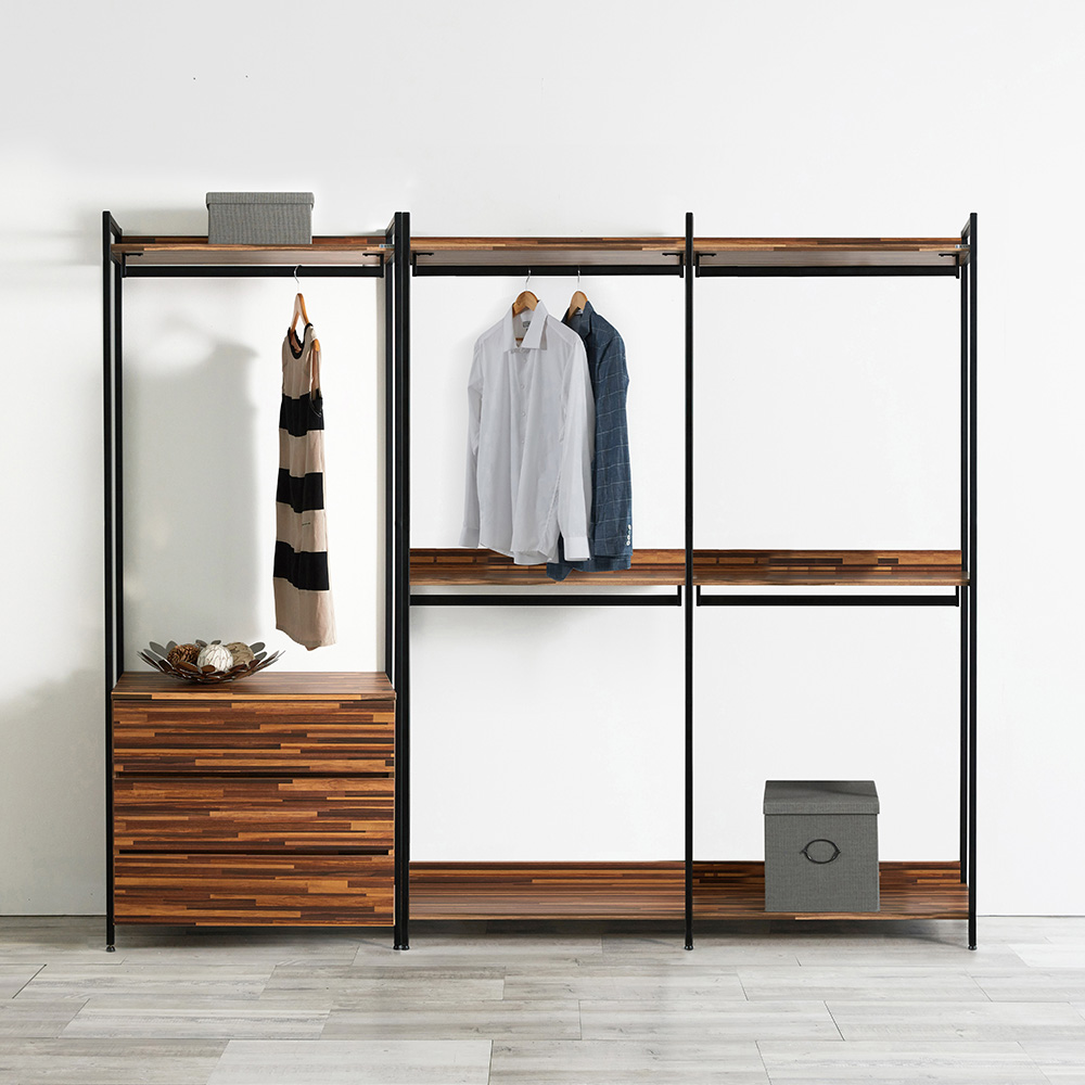 동서가구 디케로 시스템 2400 3단 서랍장 행거 세트 DF924853