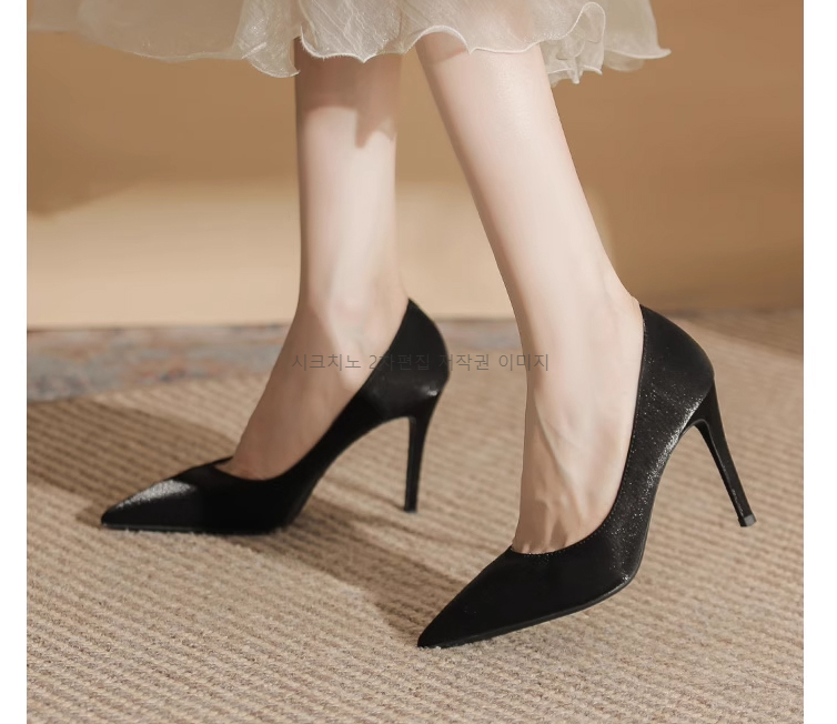 에들리 6cm 9cm 새틴 스틸레토 펌프스 힐 3color 상세 이미지 6