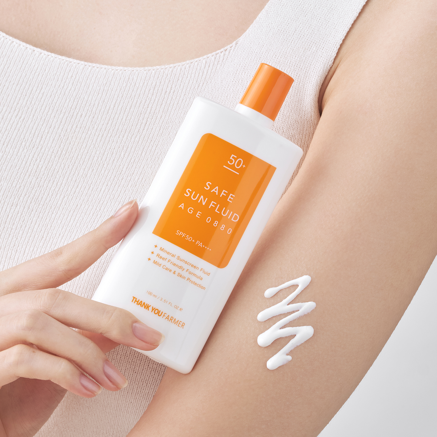 땡큐파머 세이프 선 플루이드 AGE 0880 100ml (SPF50+ / PA++++) - 상세 이미지 4