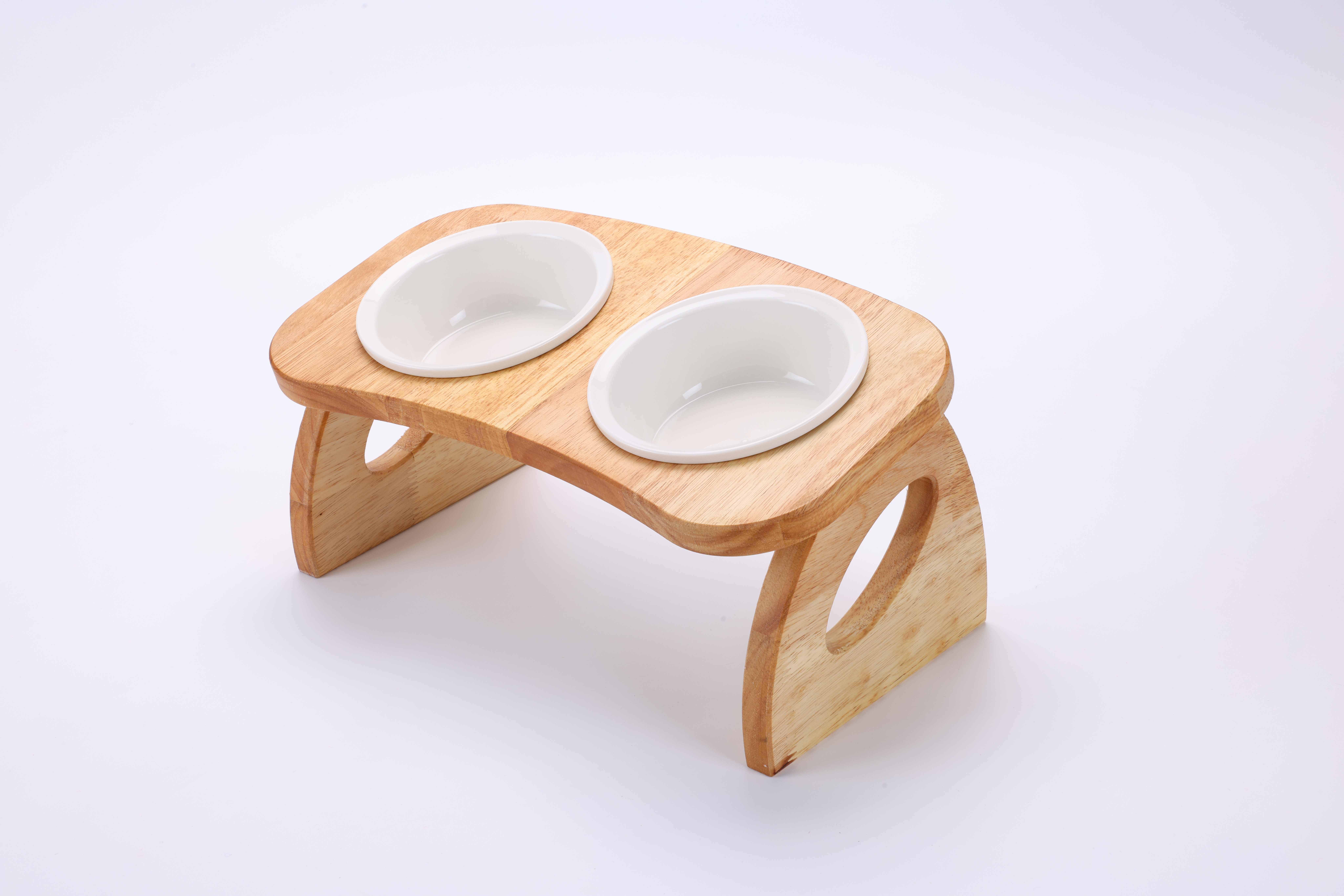 원목 강아지밥그릇 고양이식탁 식기 물그릇 애견 식기 세트 1구식탁 12cm 이미지 6