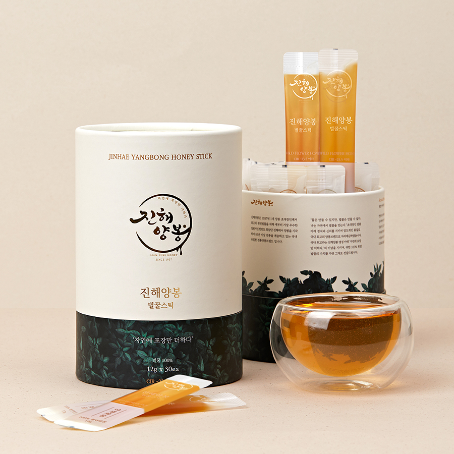 진해양봉 꿀스틱 국산 야생화 잡화꿀 벌꿀 휴대용 허니스틱 12g 30개 답례품 선물 세트 이미지 2