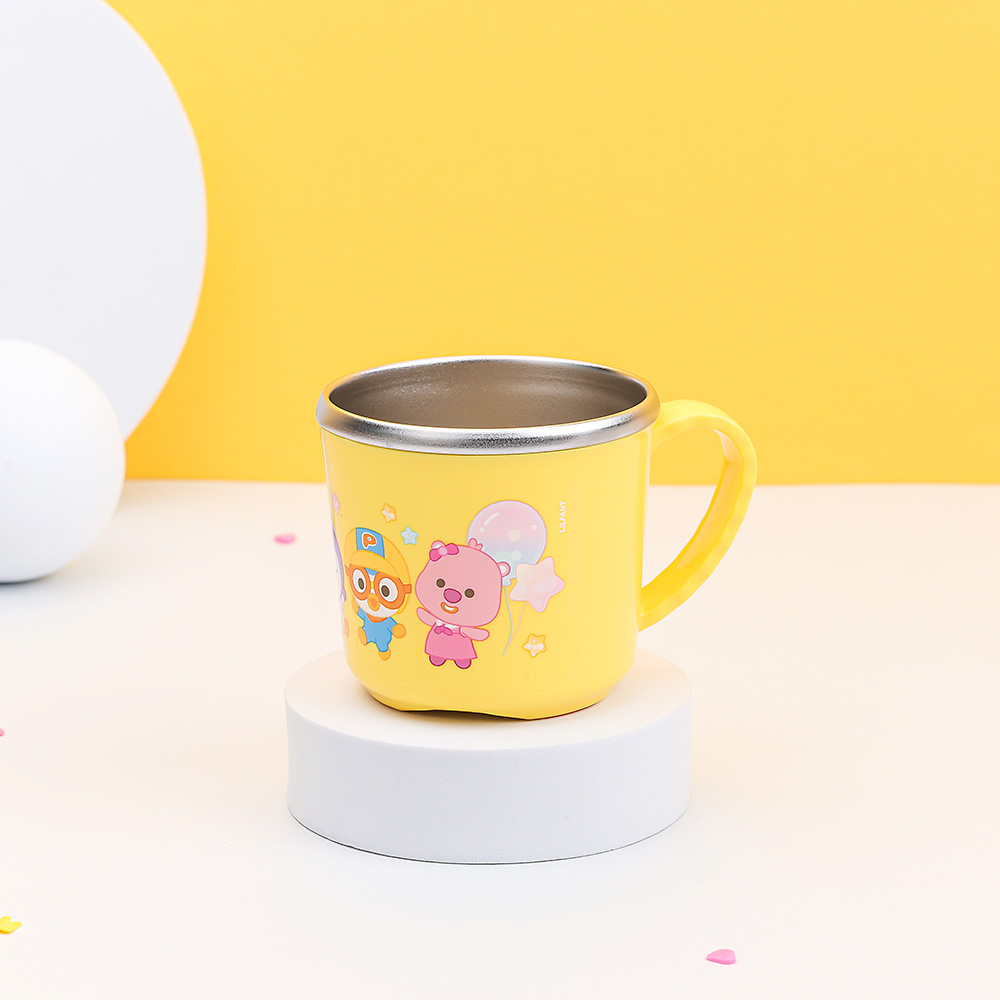 릴팡 뽀로로 논슬립 스텐컵 대 255ml 피크닉 PR8716 유아물컵 양치컵 - 상품 이미지