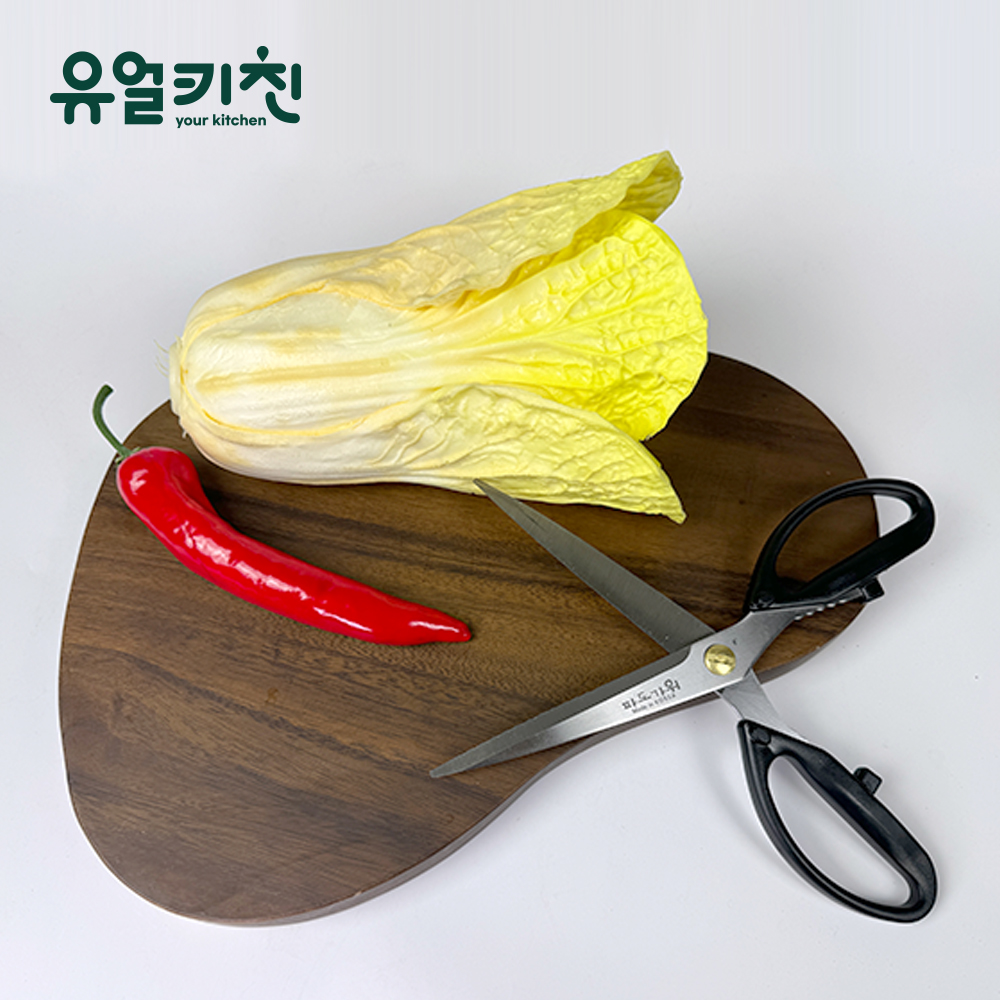 국산 파도가위 잘드는 업소용 주방 가위 SS324 - 메인 이미지
