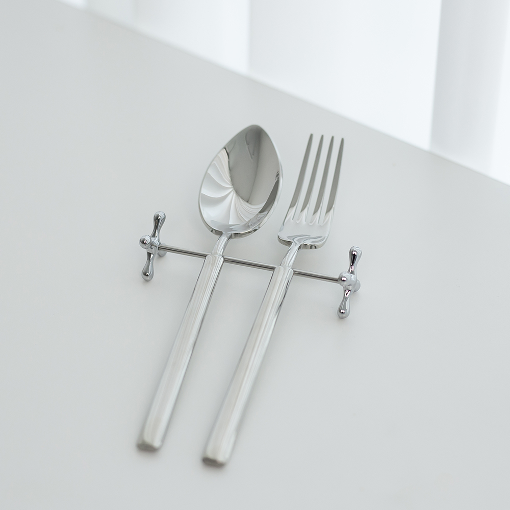 아게다 빈티지 비우스 커트러리 카페 유광디저트포크 스푼 2P세트