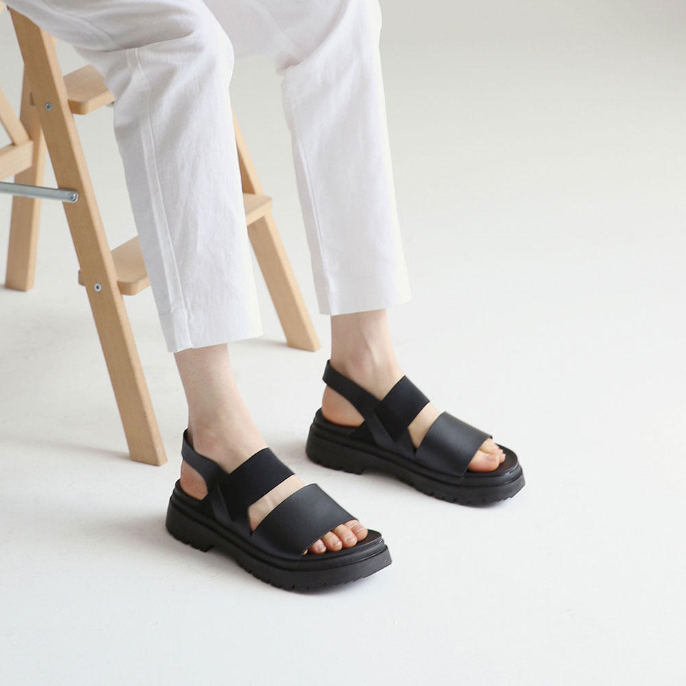 남자 키높이 샌들 여름 슬리퍼 발편한 휴양지 해변 신발 5cm - 메인 이미지