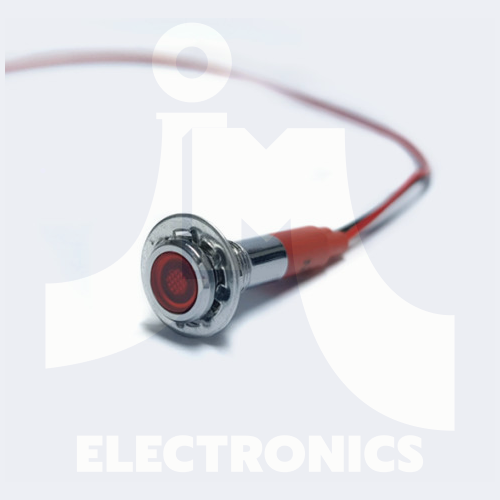FILN-6PW-적색 6파이 방수 메탈 시그널 인디게이터 12V LED LAMP / IP65