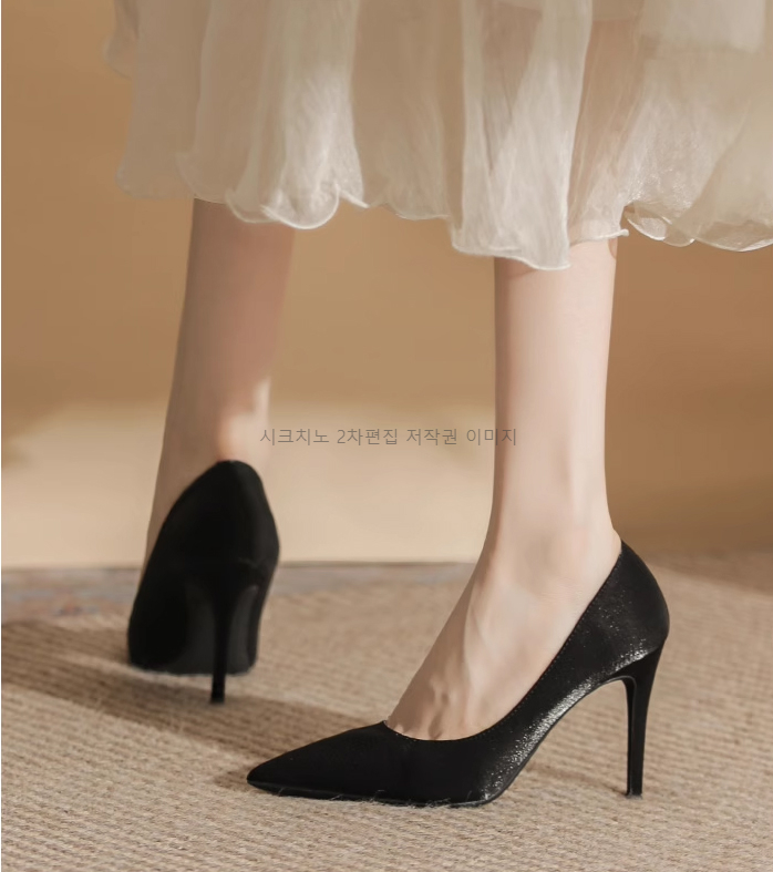 에들리 6cm 9cm 새틴 스틸레토 펌프스 힐 3color 상세 이미지 10