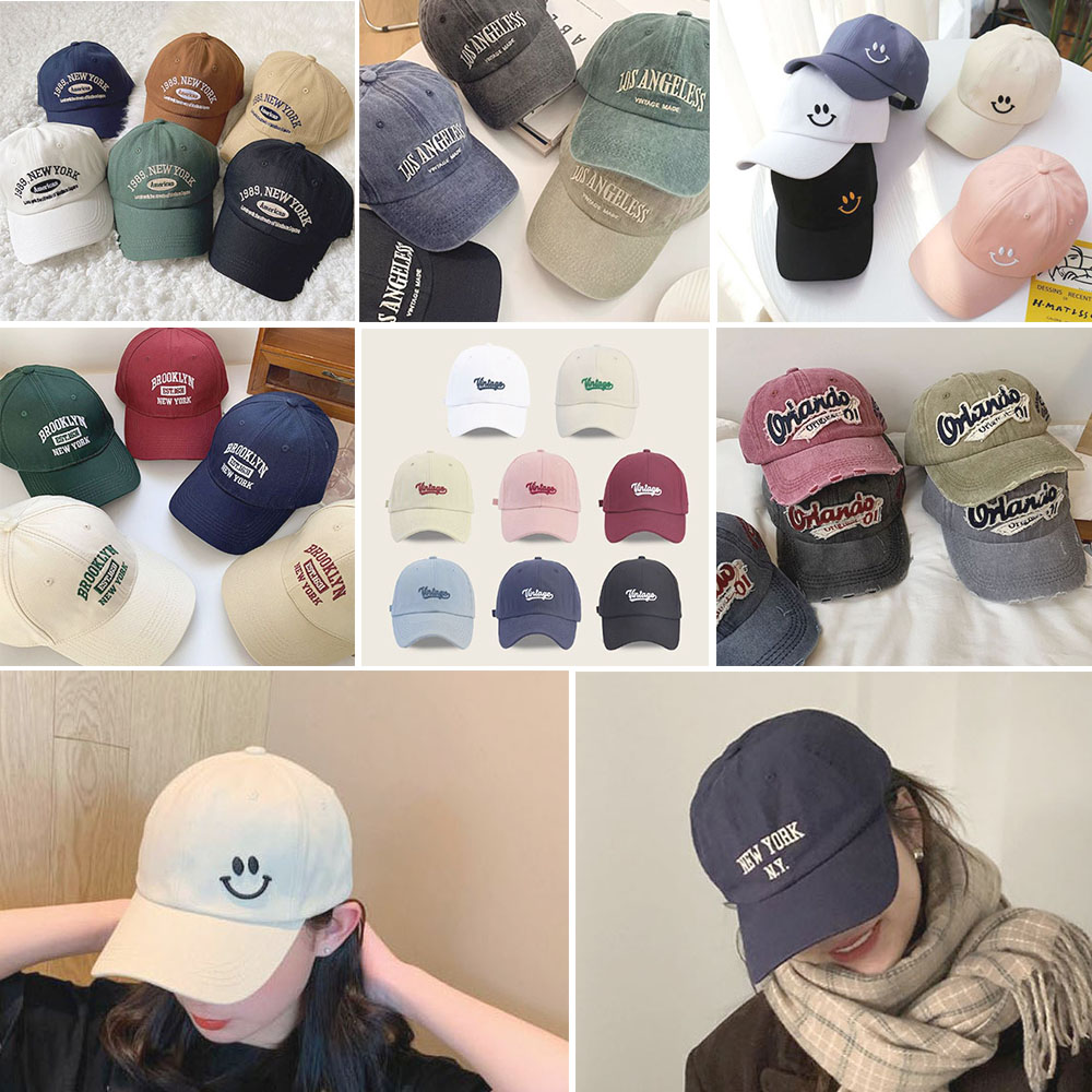 여성 빈티지 볼캡 귀여운 야외 여자 야구모자 스트릿 외출패션
