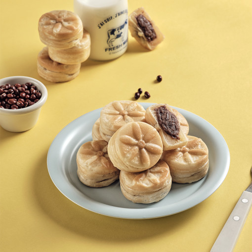 델리 한입 국화빵 750g 팥 슈크림 풀빵 옛날간식 이미지 6