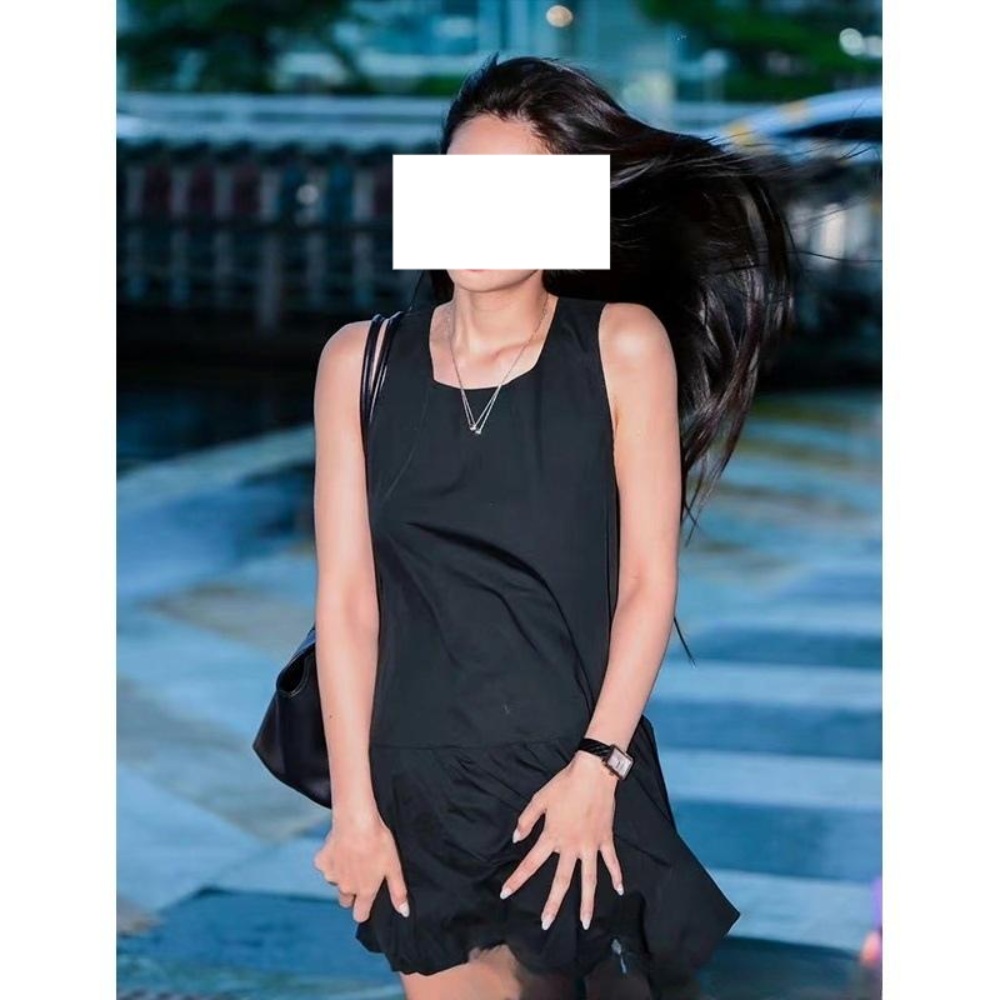 제니공항패션 제니 블랙원피스 파티룩 여름 옷 패션 의상 멱살 한번 잡힙시다 한채아 - 상세 이미지 2
