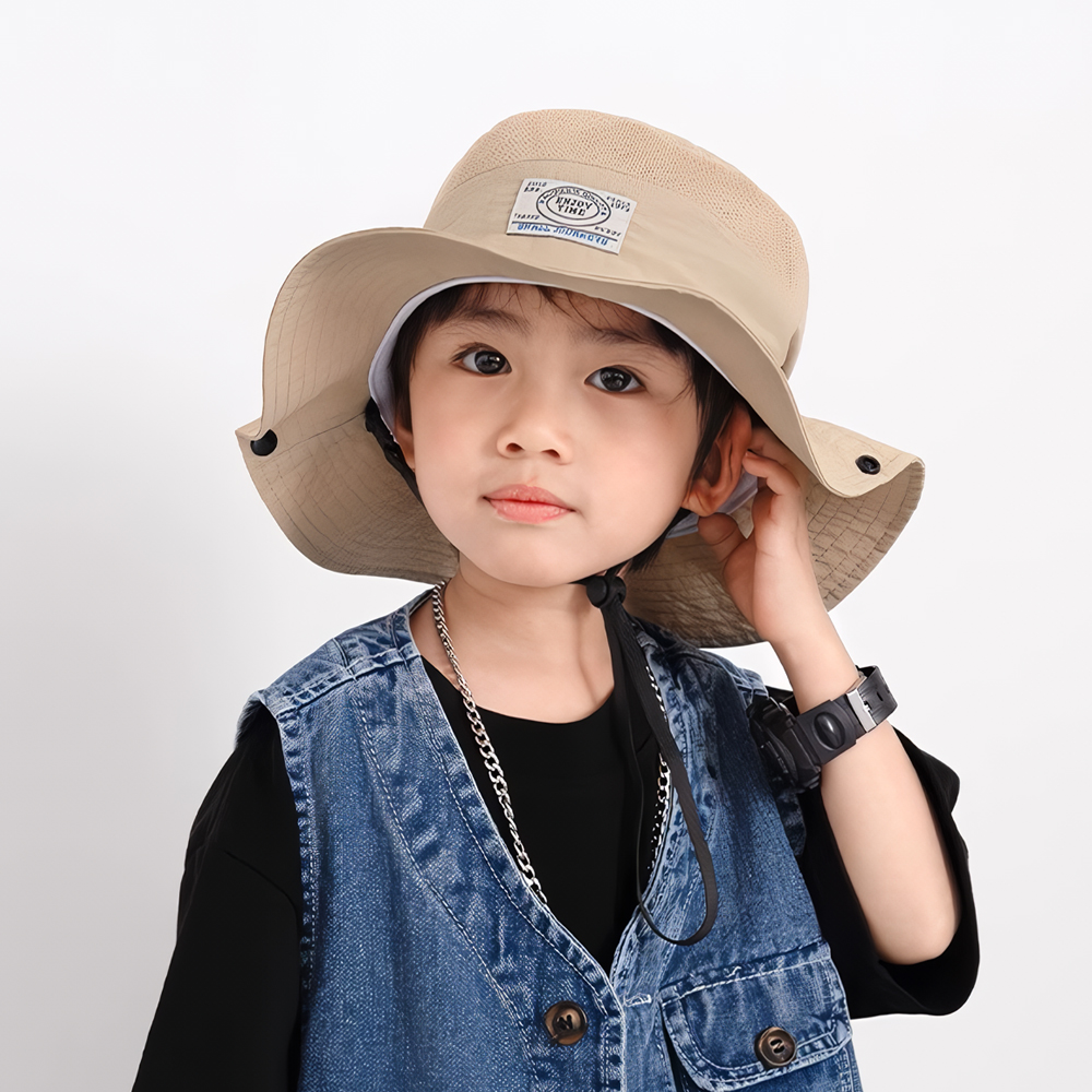 유아 키즈 아동 초등 어린이 벙거지 차양 버킷 햇 캠핑 등산 모자
