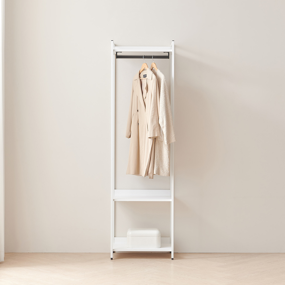 동서가구 디넬 시스템행거 조립식 600 철제 드레스룸 1단 행거 옷장 DF923360