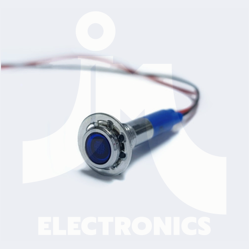 FILN-6PW-청색 6파이 방수 메탈 시그널 인디게이터 12V LED LAMP / IP65