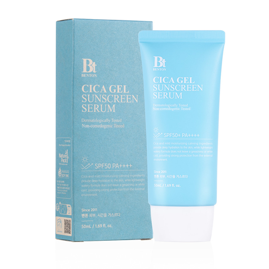 [5월 네이버PICK 벤튼 시카 수분 선세럼 50mL SPF50+ PA++++ 이지워시선크림 유기자차 비건 물광 사진 3