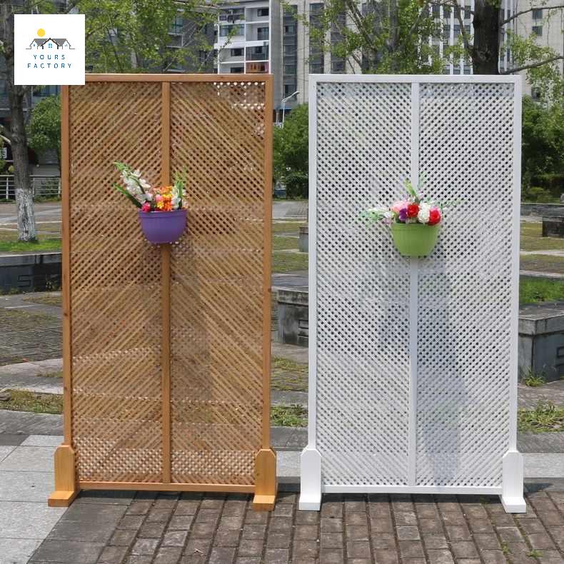 테라스 가림막 나무 격자 야외 칸막이 목망 파티션 - 상세 이미지 3