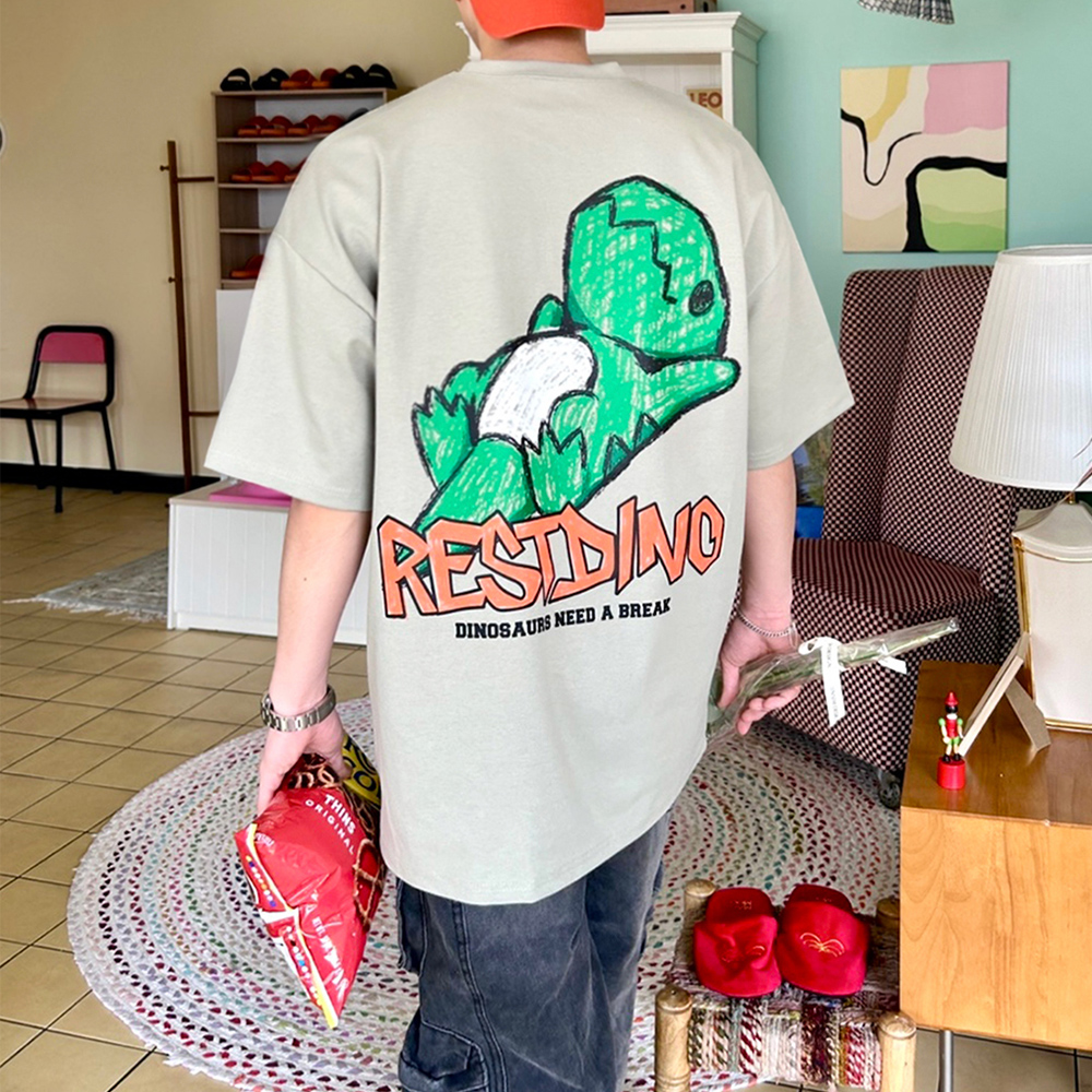 공룡반팔티 분또반팔 쿨티셔츠 - 상세 이미지 4