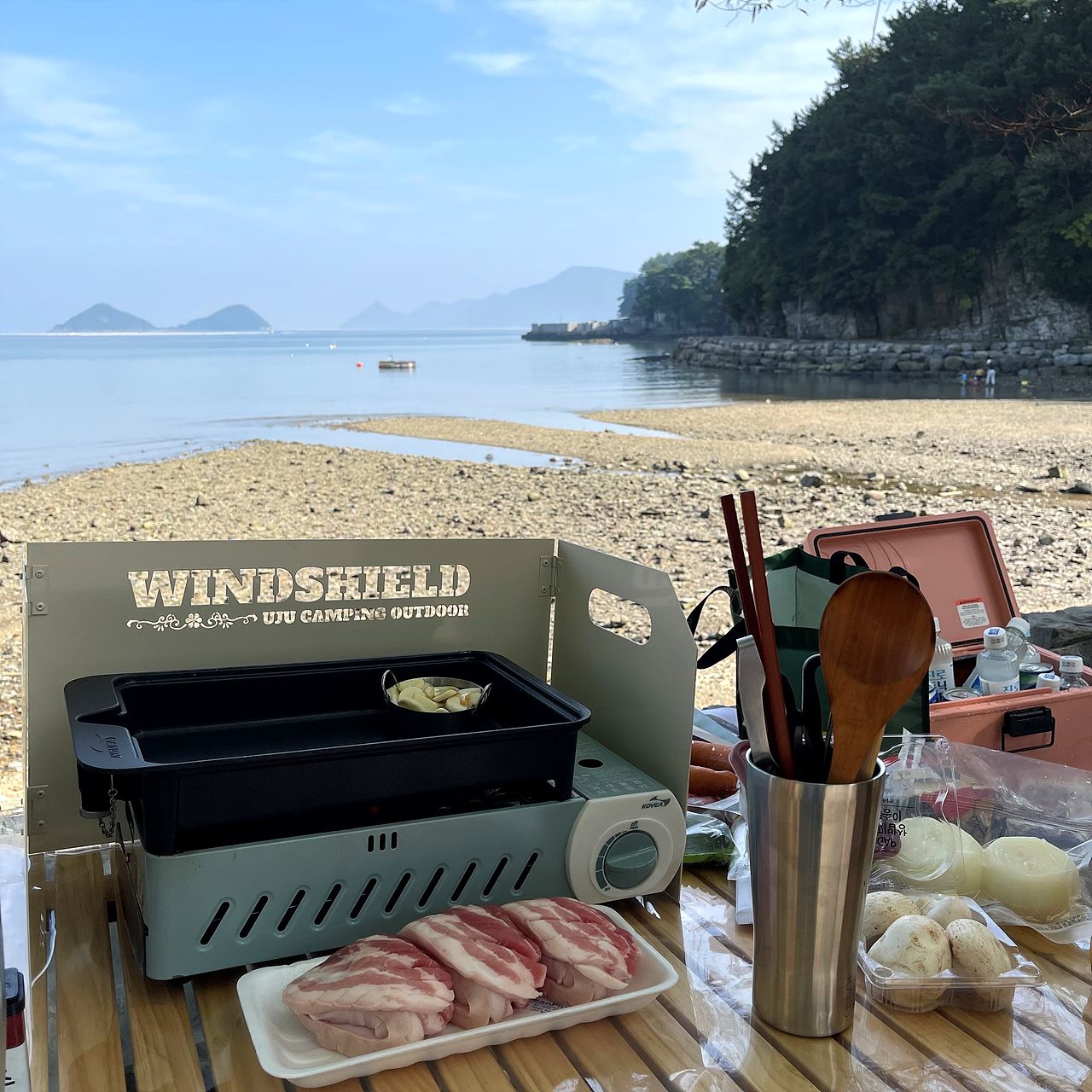 우주캠핑 버너 바람막이 M 윈드브레이커 구이바다 호환