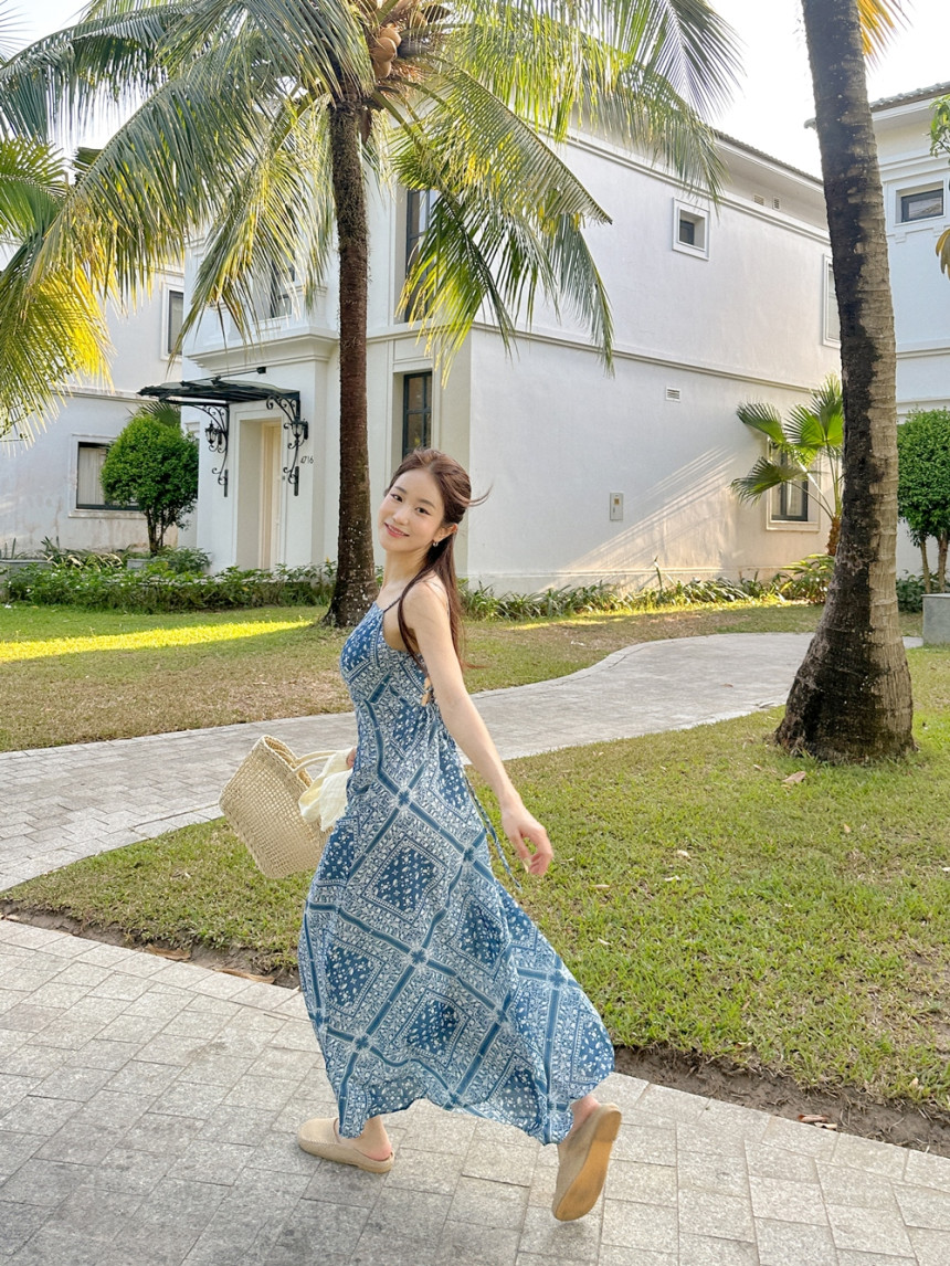 🌴휴양지룩/M-XL 휴양지 페이즐리 비치 롱 원피스 상세 이미지 22