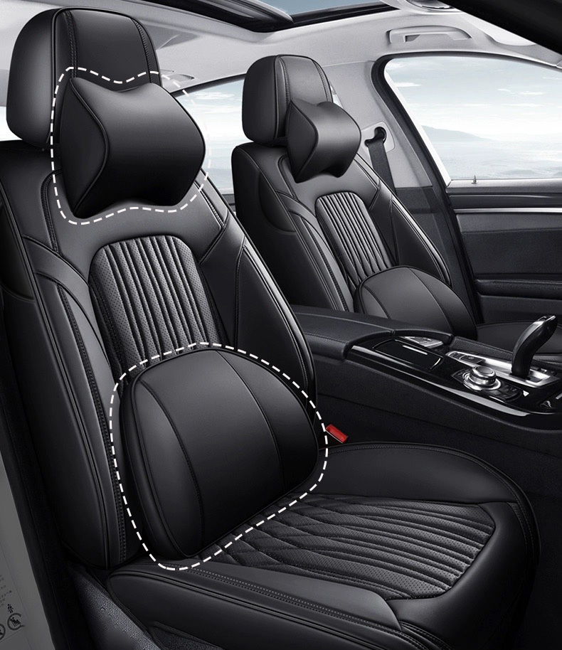 제니븐 차량용 자동차 차 BMW 제네시스 헤드레스트 목베개 목받침 목쿠션+허리쿠션 이미지 7