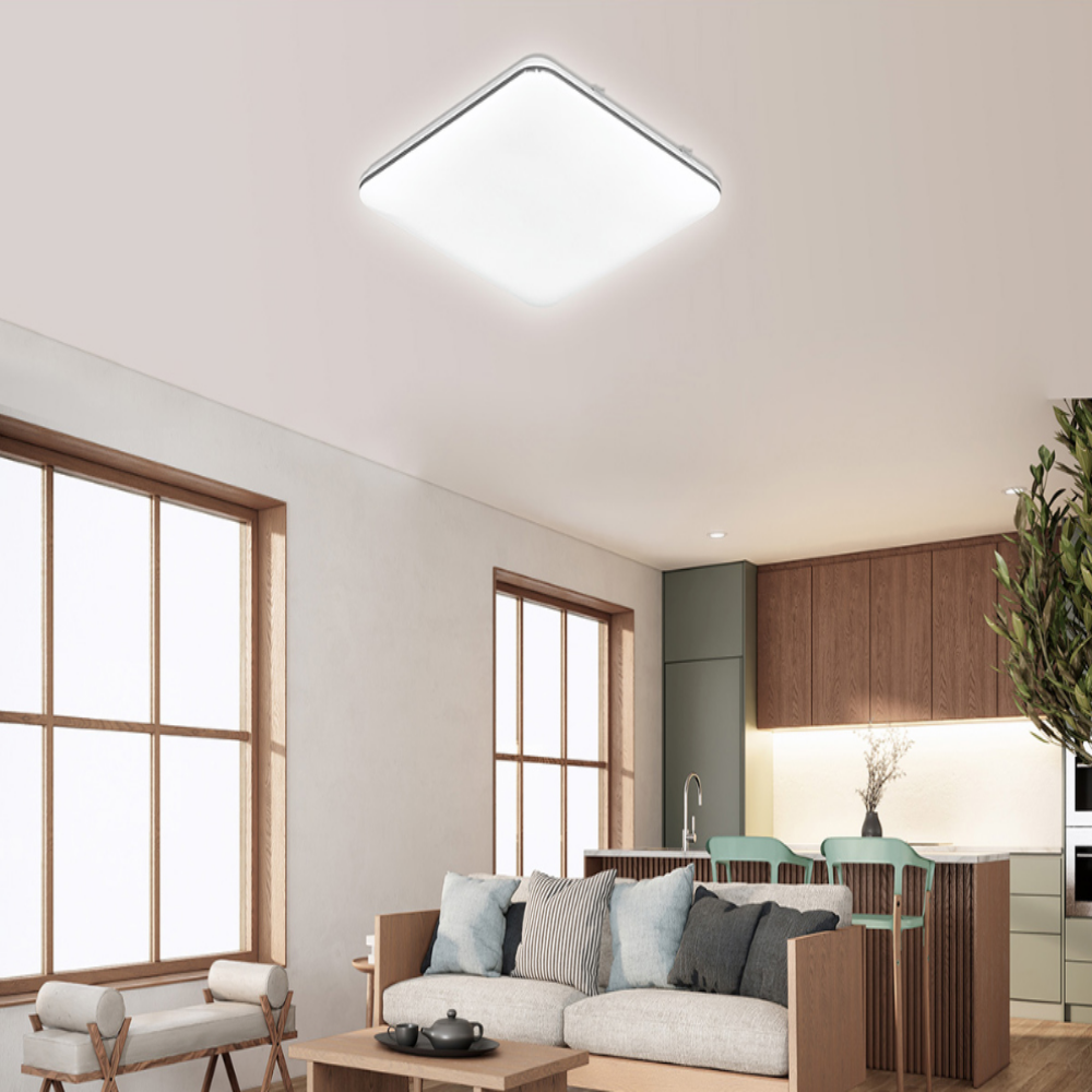 KC 리모컨 거실등 사각 국산 LED 아파트 거실 조명 등 150W, 전구색주백색주광색 - 상세 이미지 5