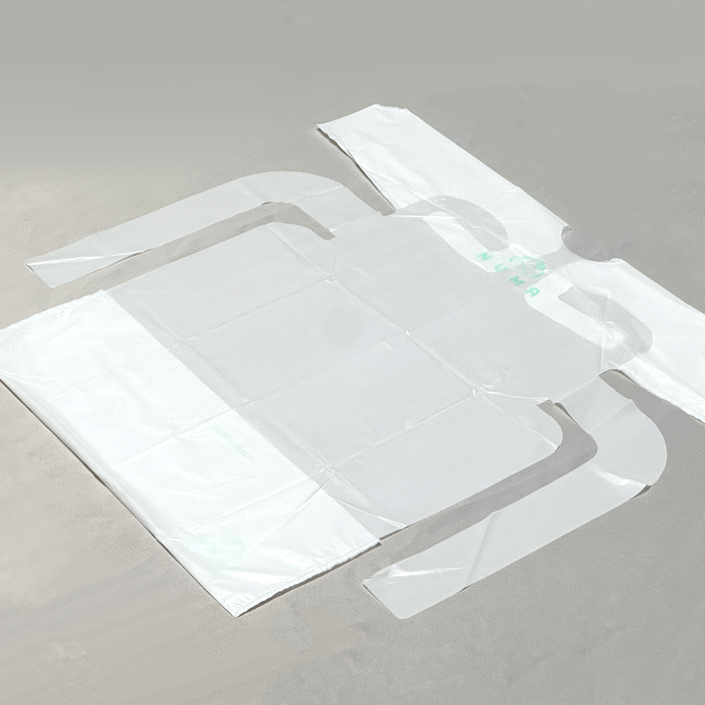 누마 자기주도 이유식 턱받이 아기 일회용 산화 생분해 식탁일체형 50매, 화이트, 1개