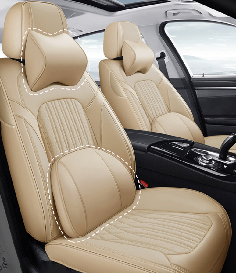 제니븐 차량용 자동차 차 BMW 제네시스 헤드레스트 목베개 목받침 목쿠션+허리쿠션 이미지 6