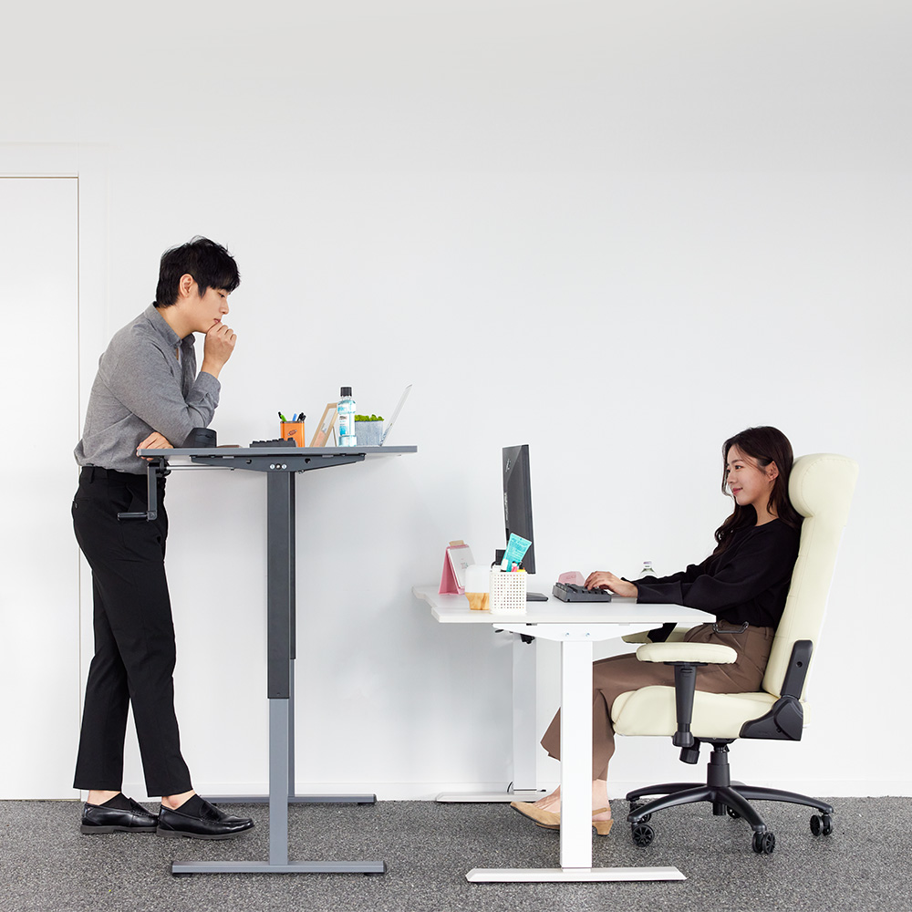 제닉스 제로드 스탠다드 모션데스크 HD 핸들 1400 x 750 높이조절 모션데스크