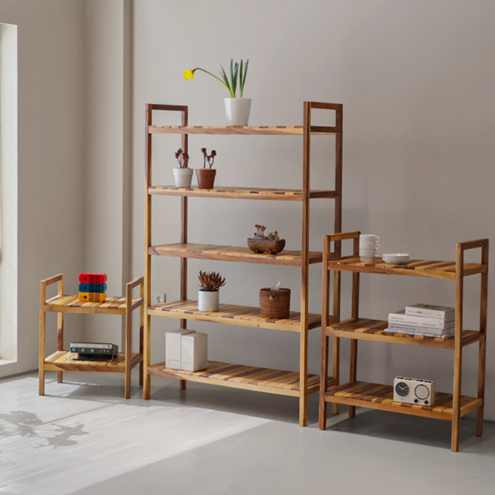 거실화분대 선반대 베란다 우드 원목 장식장 정리대 진열대