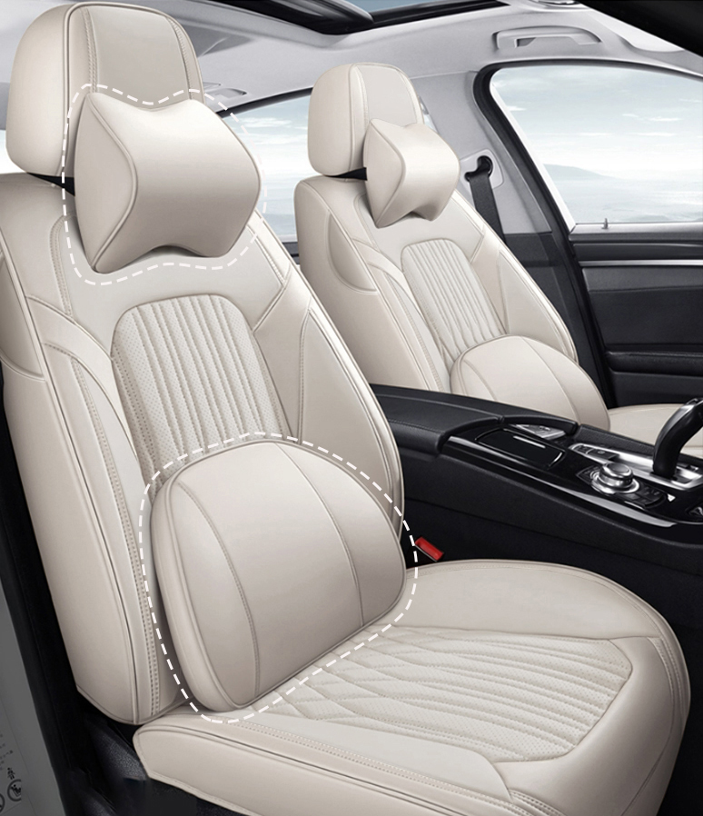 제니븐 차량용 자동차 차 BMW 제네시스 헤드레스트 목베개 목받침 목쿠션+허리쿠션 - 상세 이미지 3