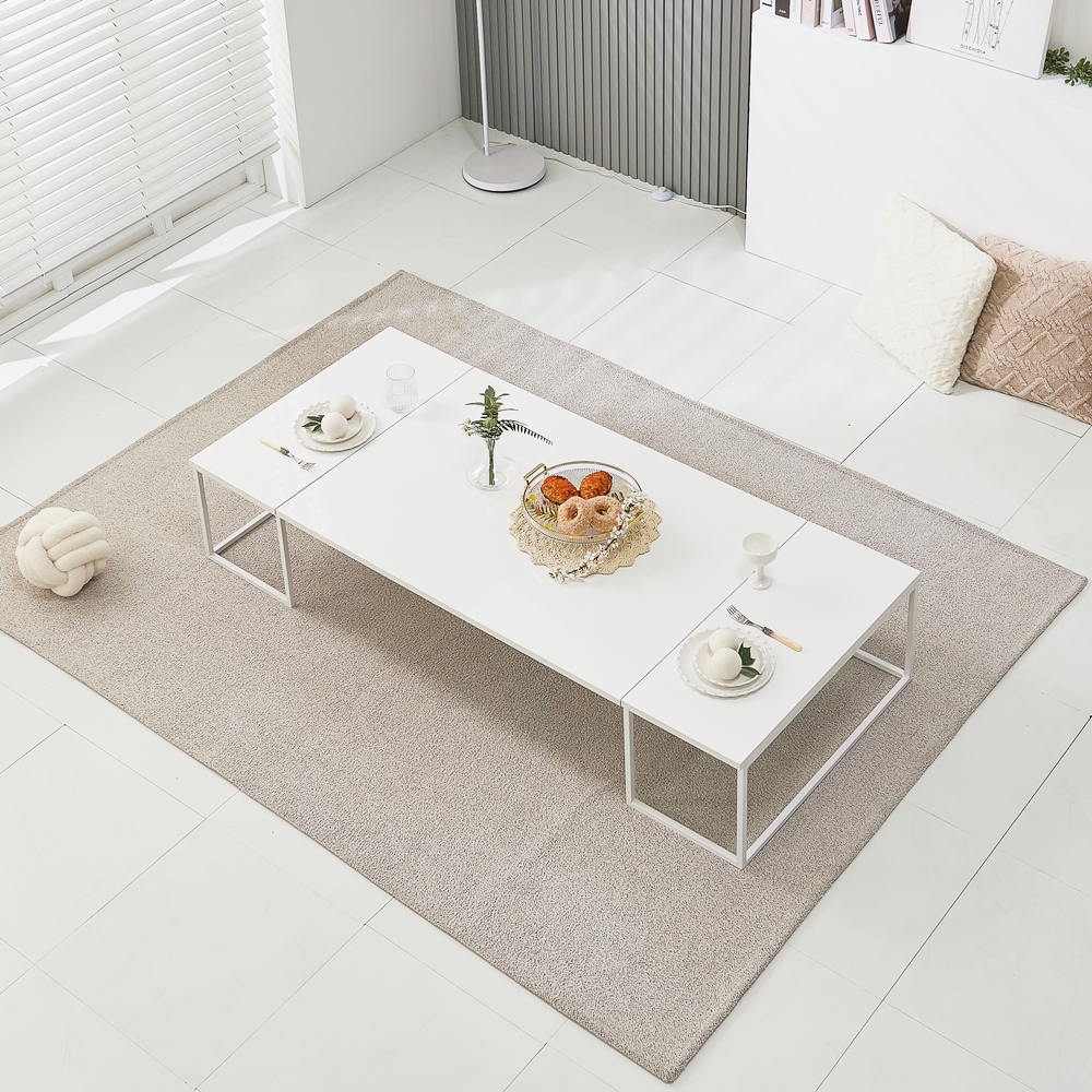 버터플 6인 좌식테이블 높은 확장형 낮은 좌식식탁 밥상