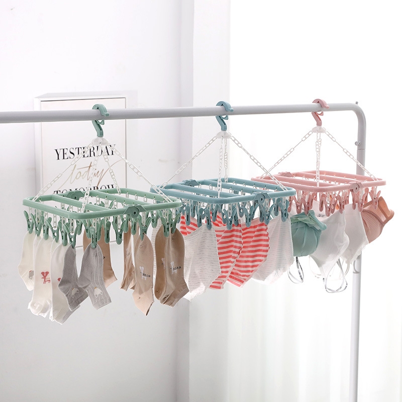 32p 양말건조대 빨래집게 속옷걸이 집게 옷걸이 - 상세 이미지 4
