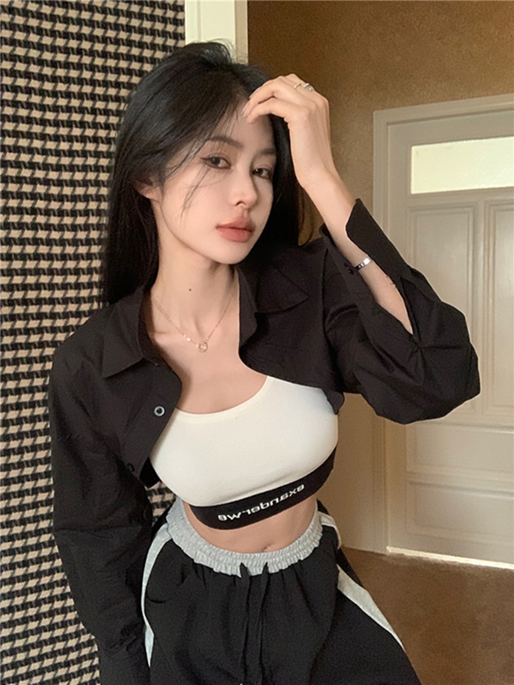환승 연애3 1회 서경 크롭 셔츠 옷 데일리 하이틴 옷 패션 - 상세 이미지 2