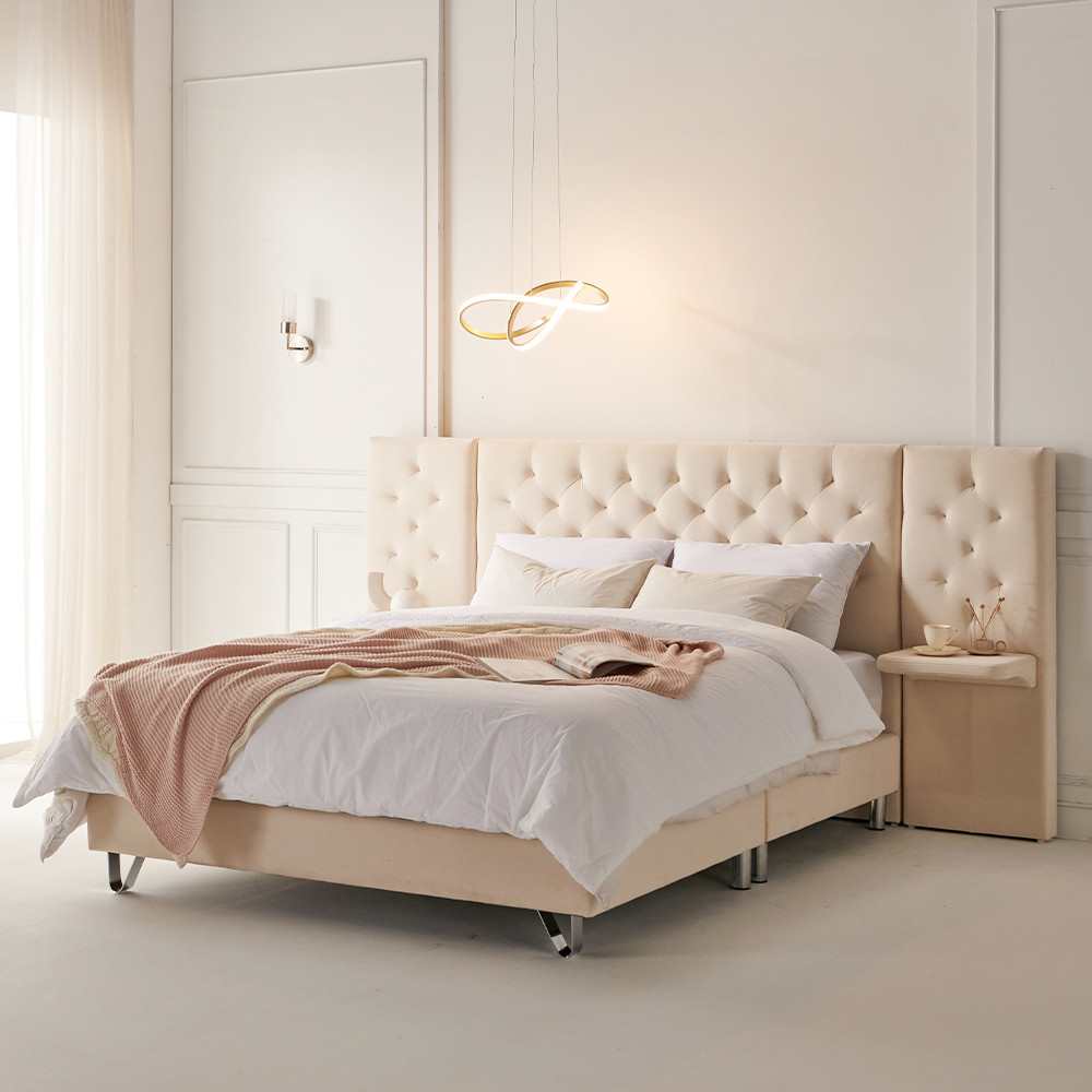 라라코 아쿠아텍스 패브릭 슈퍼싱글 호텔식 부부 트윈 침대 프레임 SS sk