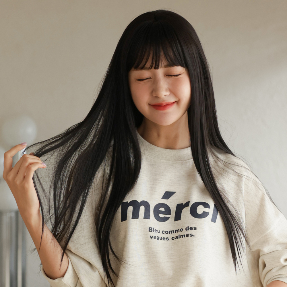 긴생머리 가발 롱 스트레이트 패션 통가발 - 상품 이미지