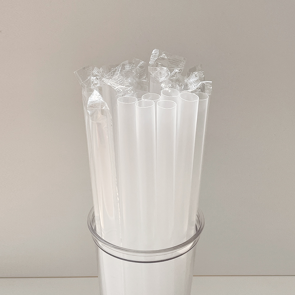 일회용 개별포장 빨대 일자 빨대 버블티 빨대 500개 검정 21-25cm - 상세 이미지 3
