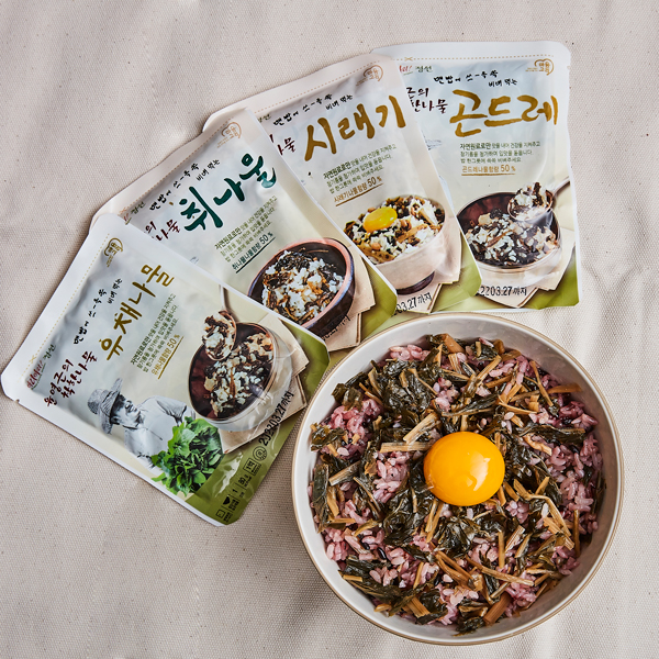 제철 봄나물 4종 윤영근의 착한 나물 곤드레 유채 시래기 취나물 - 상품 이미지