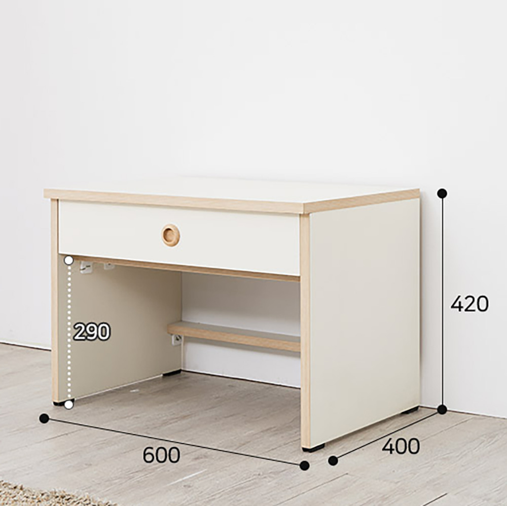 거울없는화장대 좌식화장대 미니 수납 서랍형 600