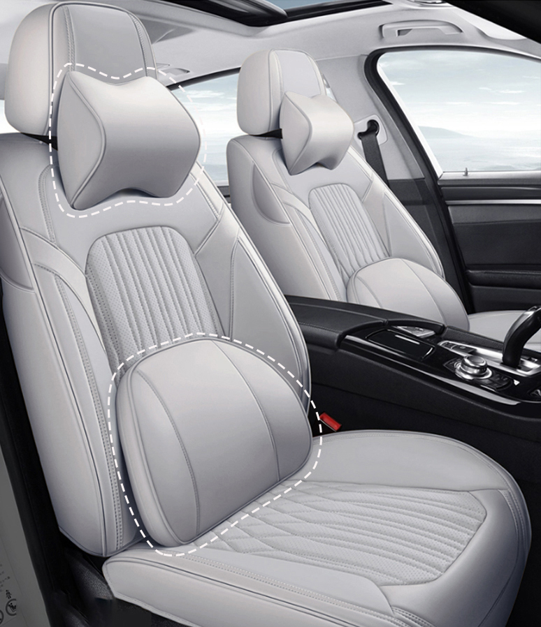 제니븐 차량용 자동차 차 BMW 제네시스 헤드레스트 목베개 목받침 목쿠션+허리쿠션 - 상세 이미지 4