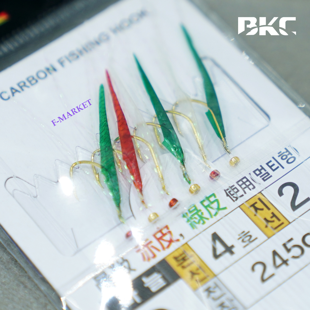 백경 볼락 열기 가자미 카드채비 6본 고급형 어피 바늘 9-3-1.5 BK-298 - 상세 이미지 2
