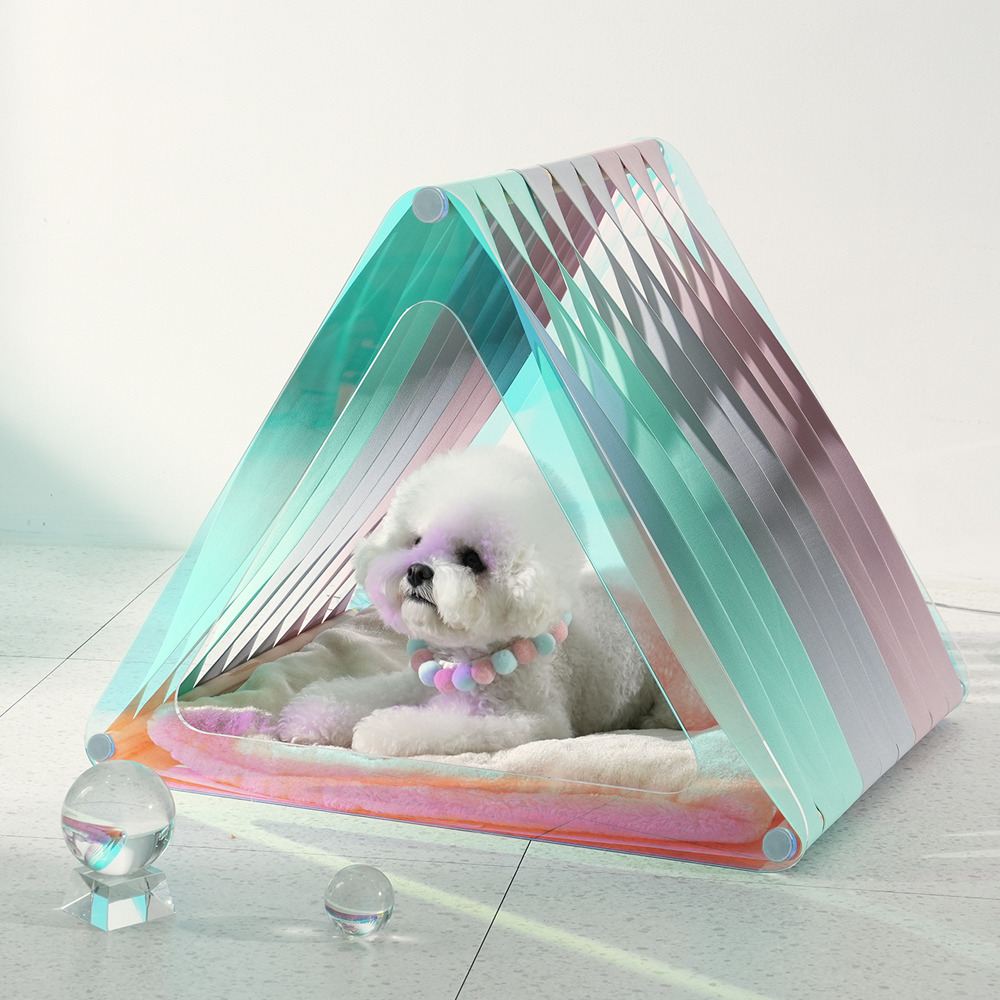 세븐펫 강아지 고양이 집 펫하우스 아크릴 원목 오로라 하우스 - 상세 이미지 5