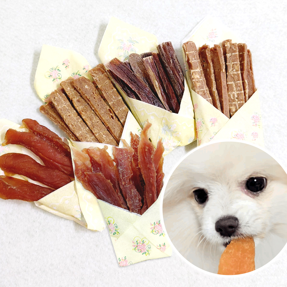 강아지 수제간식 국산 애견 반려견 간식 육포 져키 치킨 오리 황태 노즈워크 노견 노령견 - 상세 이미지 3