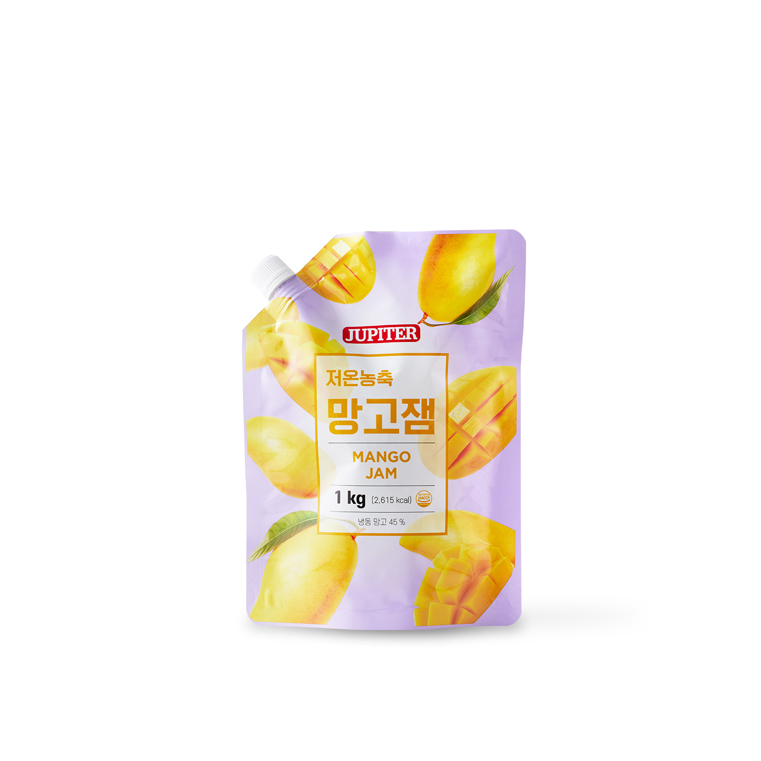 [쥬피터]저온농축 망고잼1kg 망고라떼 만들기 망고청 아기 간식 - 상품 이미지